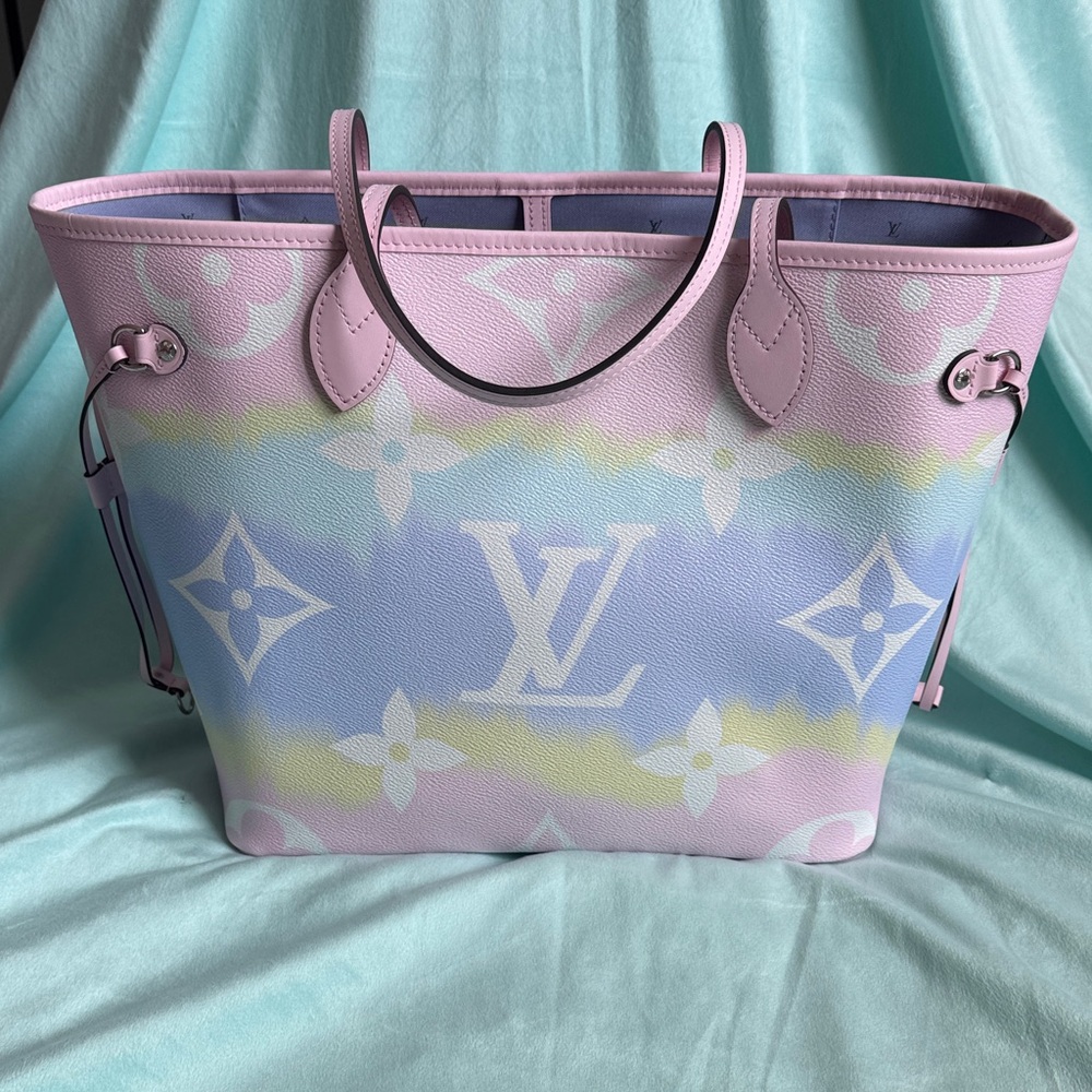 Louis Vuitton Pink and Blue Tote Bag